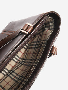 Burberry Brown mini leather top handle bag