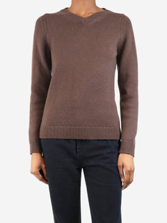 Brown v-neck sweater - size XS Knitwear Emilia Wickstead 