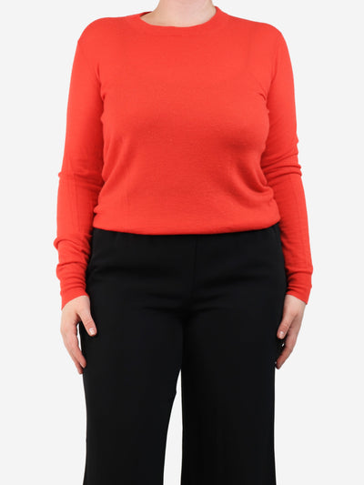 Joseph Red cashmere thin knit jumper - size M Knitwear Joseph 