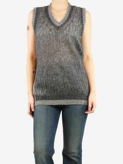 Grey mohair knit vest - size UK 10 Knitwear Prada 