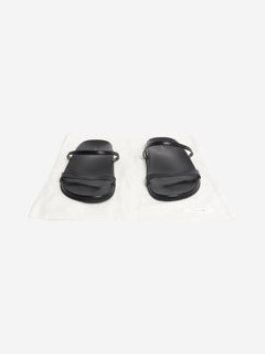 Black leather sandals - size EU 40 Flat Sandals The Row 