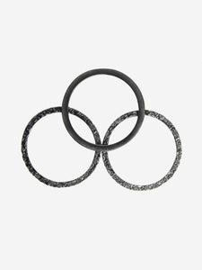 Chanel Gunmetal grey bangles (Set of 3)