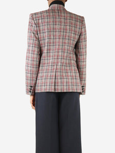 Isabel Marant Grey plaid double breasted blazer