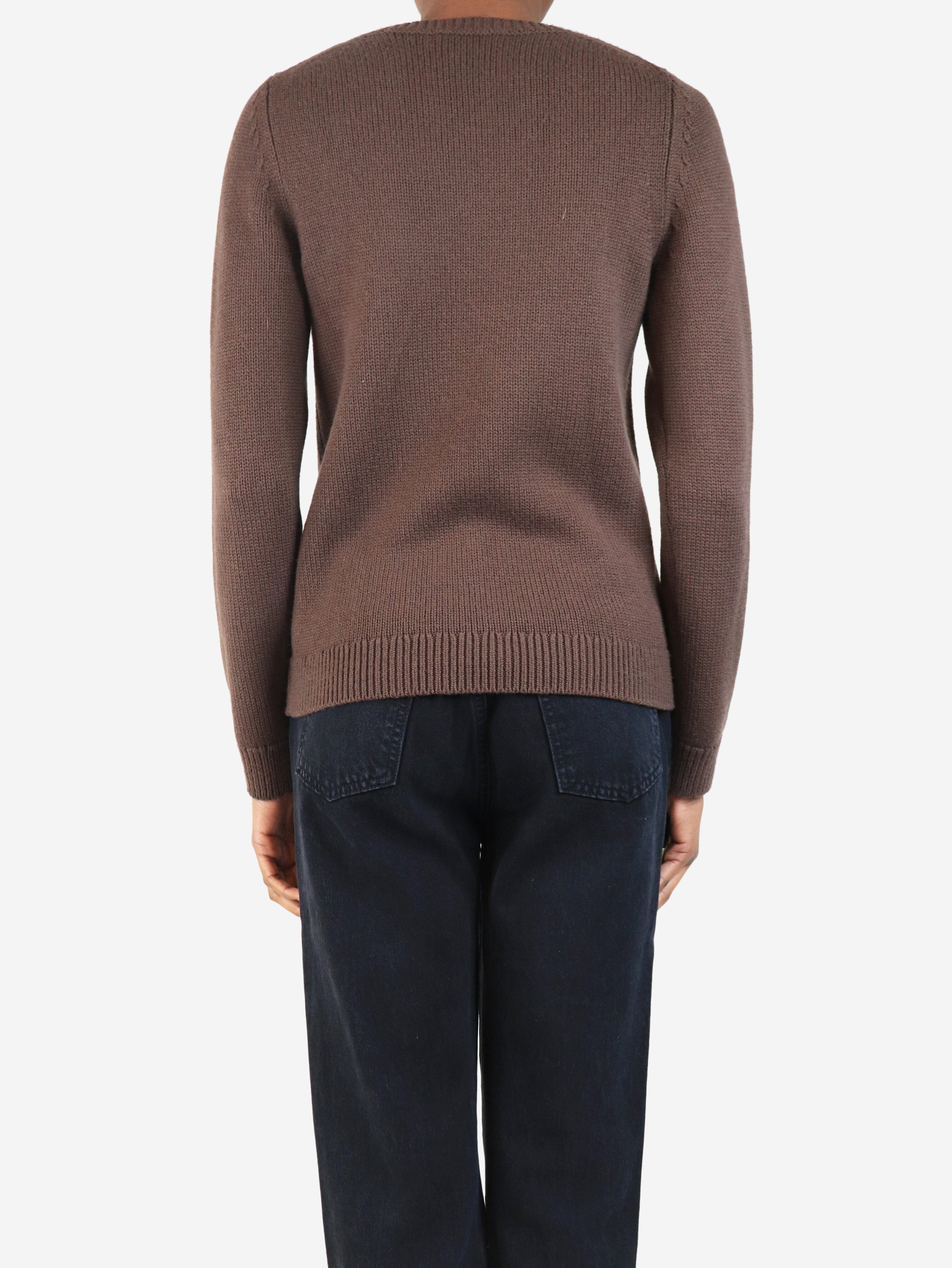 Brown v-neck sweater - size XS Knitwear Emilia Wickstead 