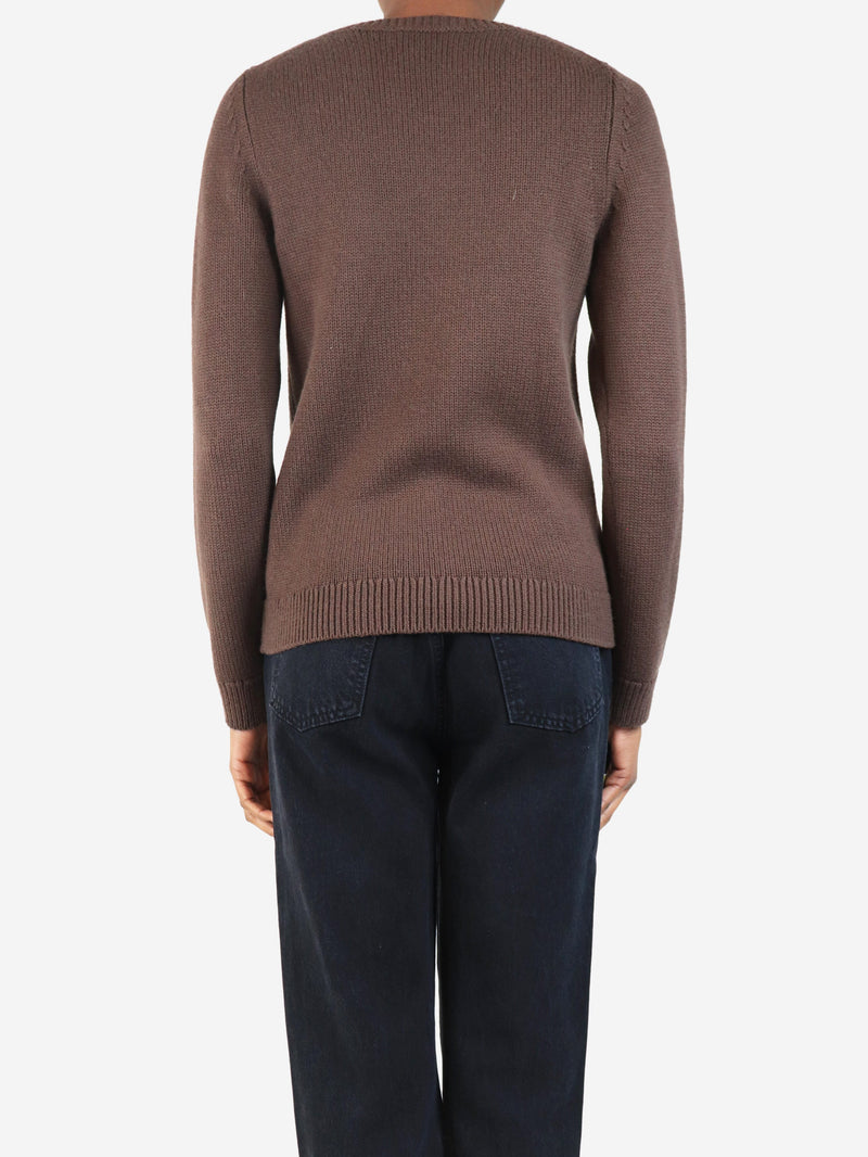 Brown v-neck sweater - size XS Knitwear Emilia Wickstead 