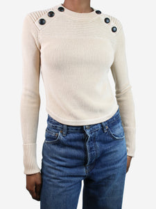 Isabel Marant Neutral button detail sweater - size FR 36