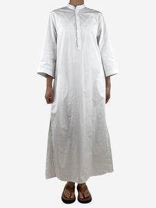 Matteau Matteau White midi shirt dress - size UK 6