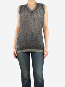 Prada Grey mohair knit vest - size UK 10