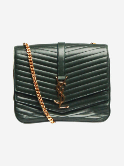 Dark green Chevron quilted double-flap shoulder bag Shoulder bags Saint Laurent 