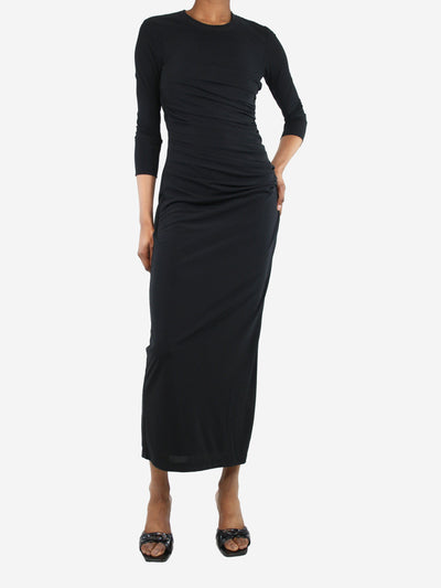 Black gathered maxi dress - size S Dresses Helmut Lang 