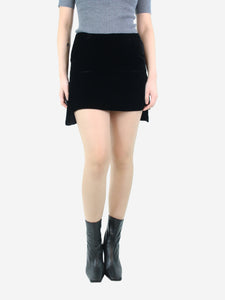 Givenchy Black velvet mini skirt - size UK 10