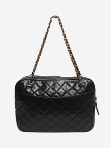 Black vintage 1989 lambskin quilted top handle bag Top Handle Bags Chanel 