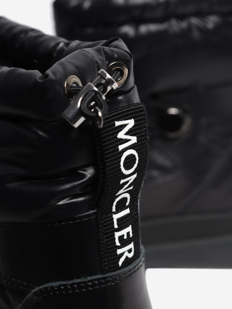 Black puffer snow boots - size EU 38 (UK 5) Boots Moncler 