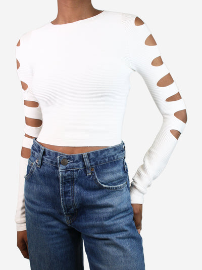 White ribbed cutout top - size XS Tops Cushnie Et Ochs 