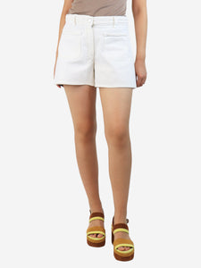 Maje White denim shorts - size UK 12