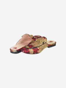 Gucci Red embroidered Princetown mules - size EU 36