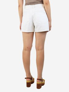 Maje White denim shorts - size UK 12