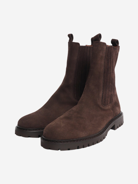 Brown suede ankle boots - size EU 38 alternate image