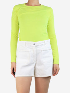 Lisa Yang Neon yellow cashmere sweater - size S