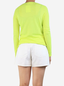 Lisa Yang Neon yellow cashmere sweater - size S