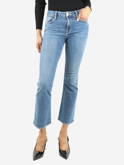 Frame Blue Le crop mini boot jeans - size UK 6 Trousers Frame 