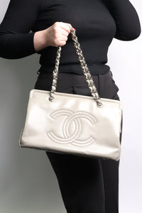 Chanel Light grey 2010 CC tote bag