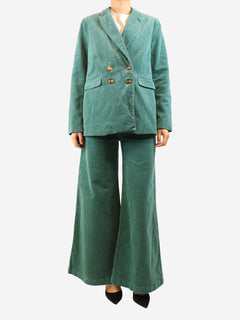 Green corduroy jacket and trouser set - size UK 10 Coats & Jackets King Louie 