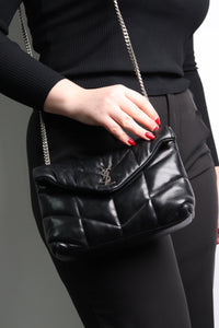 Saint Laurent Black Loulou puffer bag