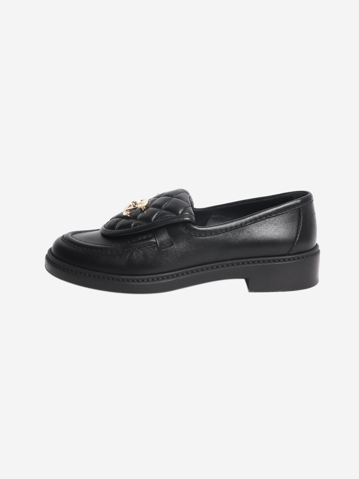 Black CC leather loafers - size EU 36.5 Flat Shoes Chanel 