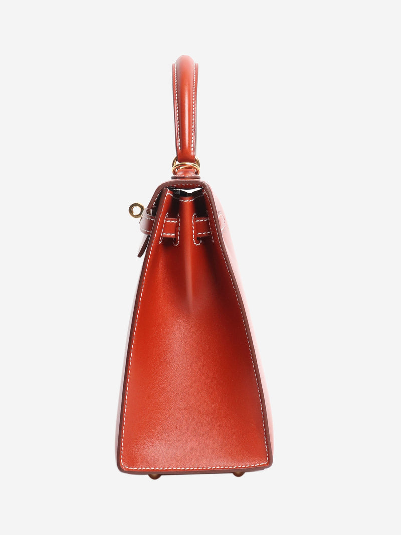 Brique Kelly 25 bag in Box Calf leather Shoulder bags Hermes 