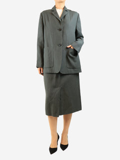 Grey linen blazer and skirt two piece set - size UK 10 Sets Margaret Howell 