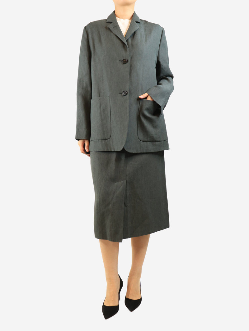Grey linen blazer and skirt two piece set - size UK 10 Sets Margaret Howell 