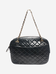 Black vintage 1989 lambskin quilted top handle bag Top Handle Bags Chanel 