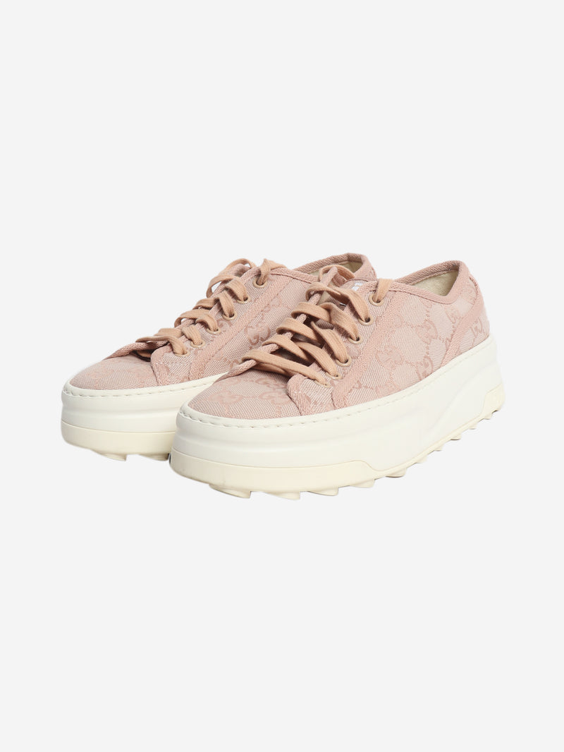 Pink monogram trainers - size EU 36 (UK 3)