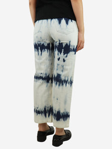 Stella McCartney Light blue tie-dye wide-leg jeans - size UK 8