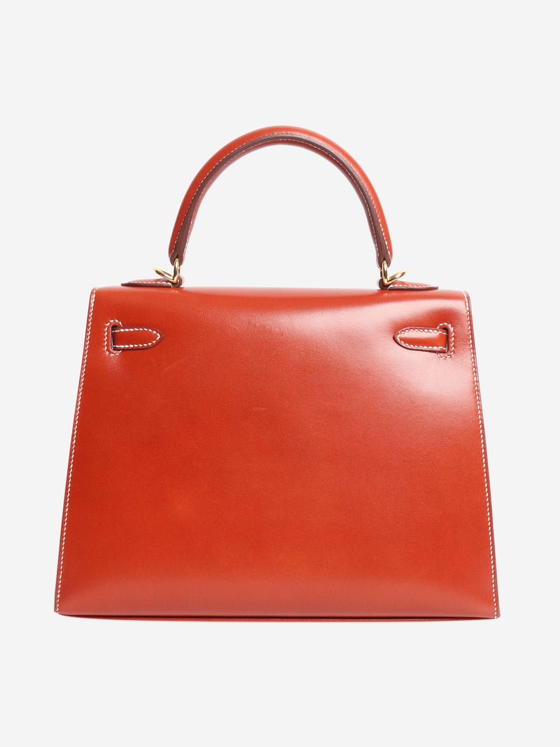 Brique Kelly 25 bag in Box Calf leather Shoulder bags Hermes 