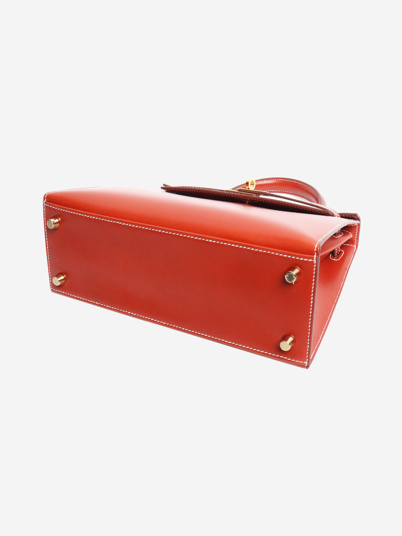 Brique Kelly 25 bag in Box Calf leather Shoulder bags Hermes 