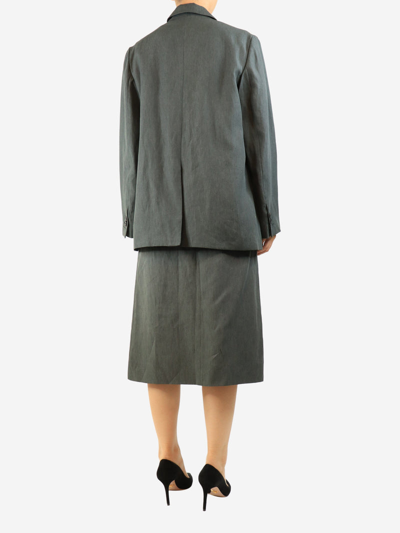 Grey linen blazer and skirt two piece set - size UK 10 Sets Margaret Howell 