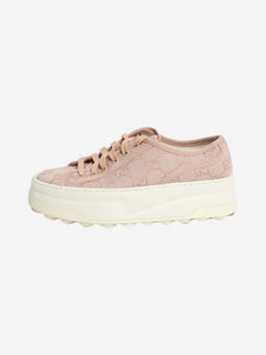 Pink monogram trainers - size EU 36 (UK 3)