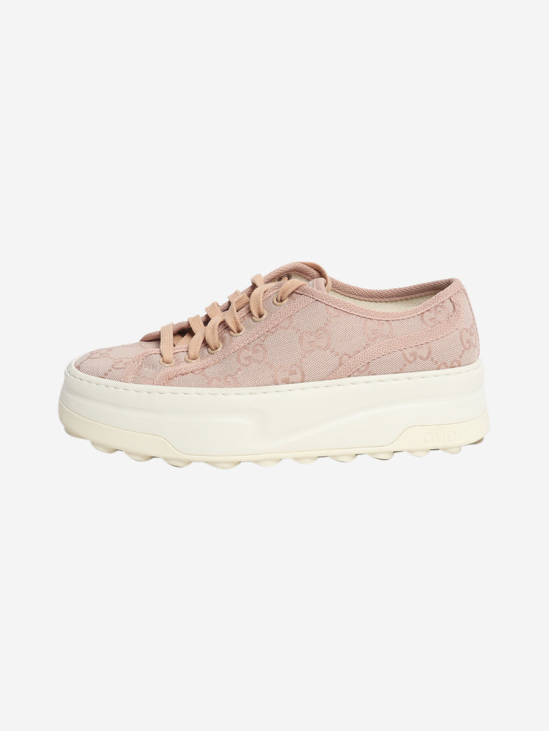 Pink monogram trainers - size EU 36 (UK 3)