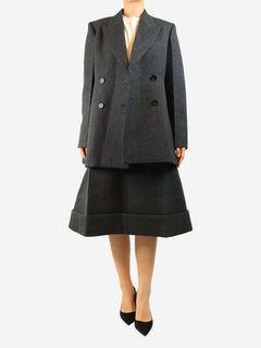 Grey blazer and skirt two piece set - size UK 10 Sets Prada 
