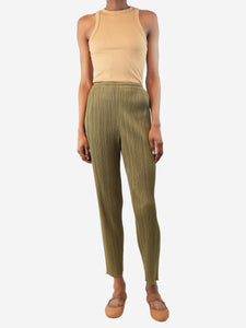 Pleats Please Green pleated trousers - size XS
