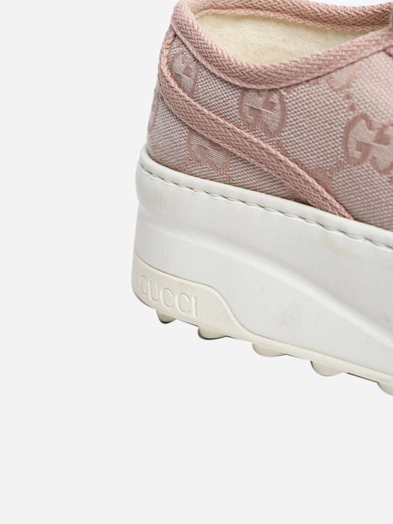 Pink monogram trainers - size EU 36 (UK 3)