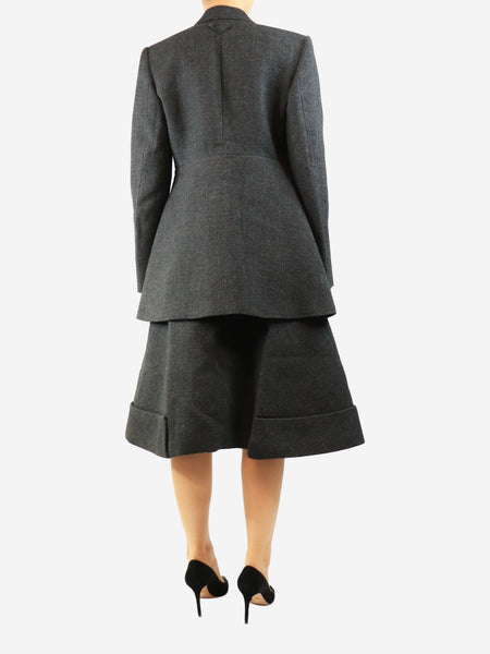 Grey blazer and skirt two piece set - size UK 10 alternate image