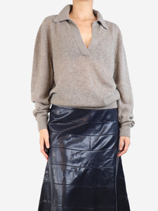 Khaite Taupe cashmere pullover - size L