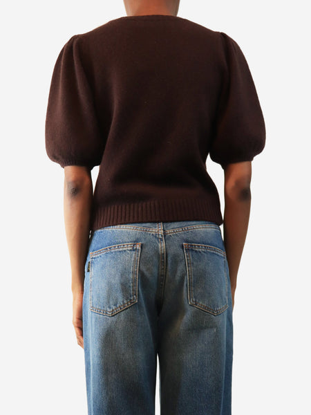 Brown cashmere cardigan - size XS alternate image