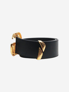 Gucci Black GG textured leather belt