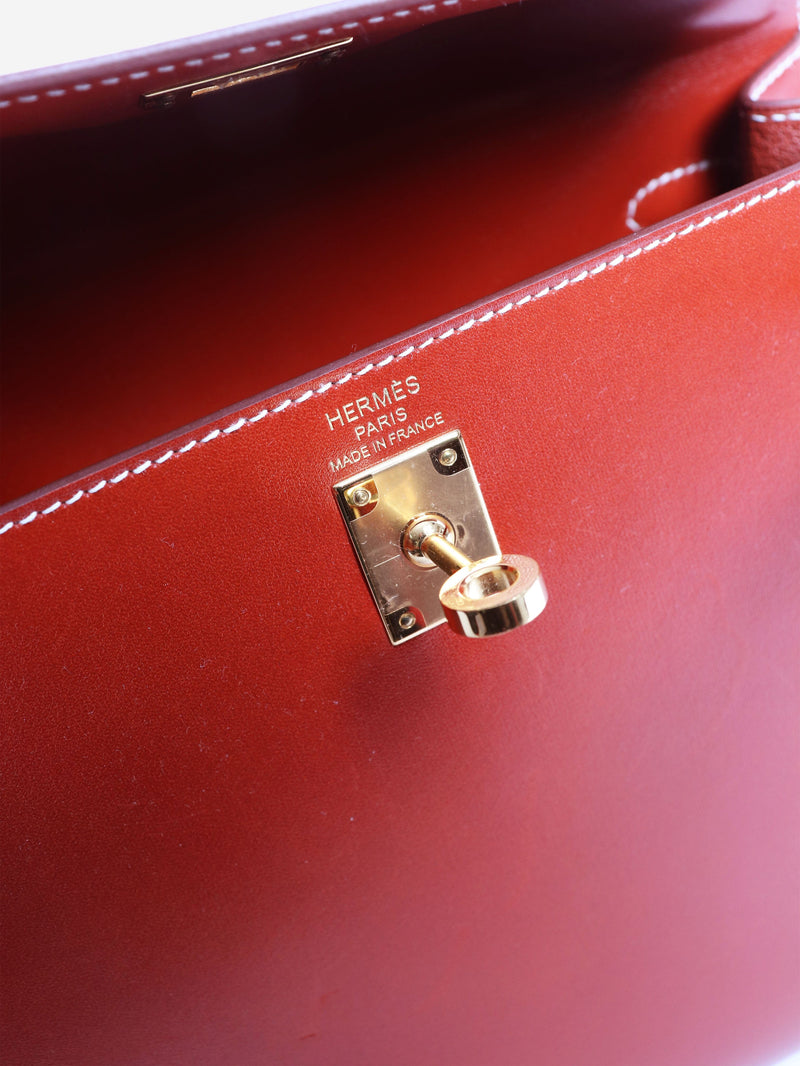 Brique Kelly 25 bag in Box Calf leather Shoulder bags Hermes 