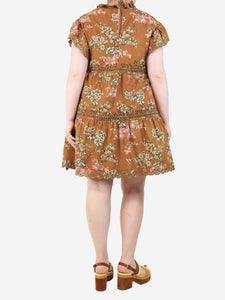 Sea New York Brown floral lace dress - size
