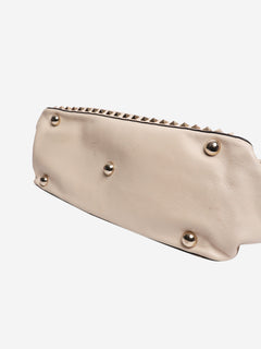 Cream Rockstud leather shoulder bag Shoulder bags Valentino 